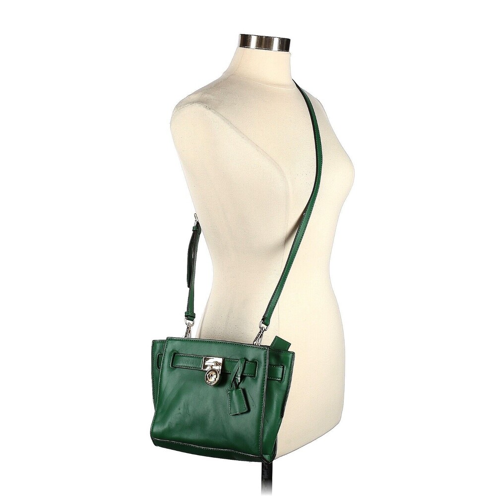 MICHAEL KORS Hamilton Traveler Gooseberry Leather Small Messenger Crossbody Bag - Picture 2 of 11